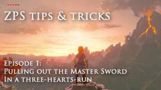 Pulling out the Master Sword in a three-hearts-run (get 13 hearts, then go back to 3)