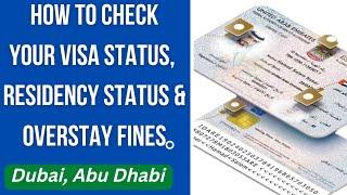 How to check the status of your  UAE visa, residency and overstay fines. Dubai, Abu Dhabi, Sharjah.