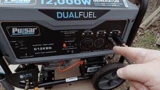 Pulsar (G12KBN) Dual Fuel 12000 Watt Generator [part 1] Set-up, Test and Review.