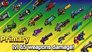 Pixel Gun 3D - ALL Primary Weapons Shots Damage Test + Reloading Speed