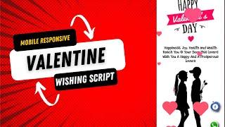 Best Valentine Wishing Script For Blogger 2022 Latest Version   Valentine's day script