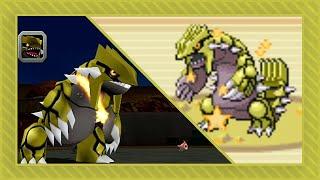 Shiny Groudon in Pokemon Ruby after 10,698 soft resets (+ random Shiny Duskull)