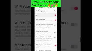 How To Show Taps On Screen | #shorts