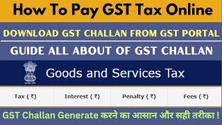 How to Payment GST challan online 2024 | GST Tax Payment Online | GST payment कैसे करें | #gst