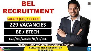 BEL ENGINEER RECRUITMENT 2024 | Freshers | CTC ₹12 LPA | WITHOUT GATE | #govtjobs #bel #psu