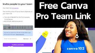 Free Canva Pro Team Link // How To Join Free Team Link in Canva