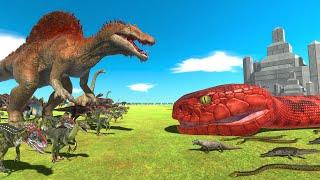 Dinosaurs or Titanoboa Snake - Who is Stronger?
