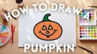 PUMPKIN  DRAWING ||How To draw A PUMPKIN || Creative Corner