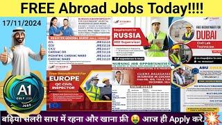 FREE Gulf Job Vacancies: November 2024, nursing jobs, europe jobs