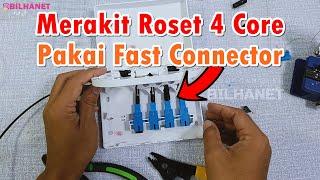 Cara Membuat ODP Roset 4 Core dengan Kabel FO 4c3s dan Fast Connector Biasa