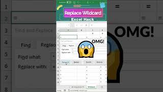 Correct method to replace a wildcard character in Excel