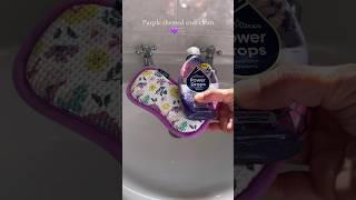 Purple themed sink clean 🫧 #cleantok #scrubbing #asmrcleaning #sink #bathroom #viral #fyp #purple