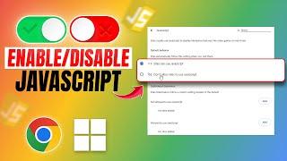 How to Enable and Disable JavaScript in Google Chrome on PC