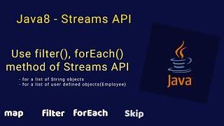 Java 8 - How to use filter(), forEach() method of Streams API for a list of user defined objects?