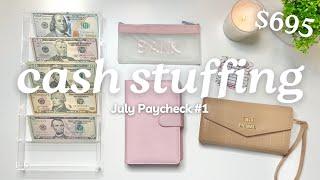 CASH ENVELOPE STUFFING | JULY 2024 PAYCHECK #1 | Budget With Me | MONETS MONEY