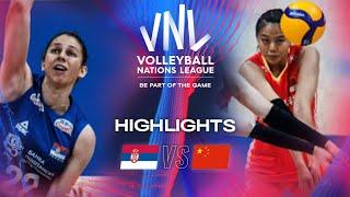 SRB vs. CHN - Highlights | Week 1 | Women's VNL 2024