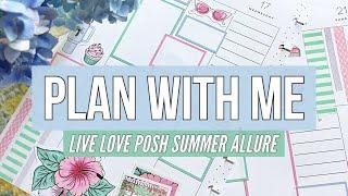 Plan With Me - Classic Vertical Happy Planner Patron Spread - Summer Allure Sticker Book - June 2024