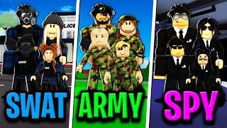 SWAT FAMILY vs ARMY FAMILY vs SPY FAMILY in Roblox BROOKHAVEN RP!!