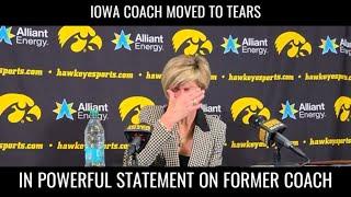 Iowa Coach Gets Emotional During Statement #hawkeyes