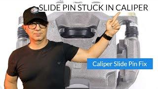 Slide Pin Stuck In Caliper |  Caliper Slide Pin Fix | Caliper Slide Pin Will Not Work Tutorial