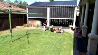 Dad's new toy (Baumr-AG 890SX lawn mower) is also sons favourite!