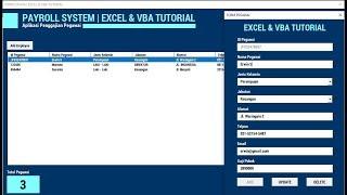 PAYROLL SYSTEM | APLIKASI PENGGAJIAN - PART 1 | EXCEL & VBA TUTORIAL