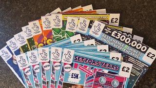 £30 of Allwyn UK National Lottery Scratch Cards New Set For 5 Years Vs a Mix of old £2 Lotto Cards