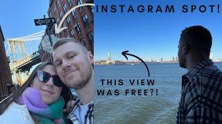 SEEING THE STATUE OF LIBERTY FOR FREE! We saw something exciting up the Empire State Building! NYC