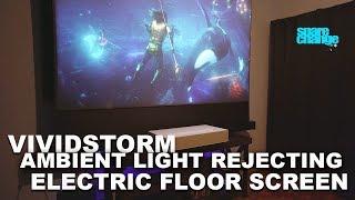 VIVIDSTORM ALR Electric Floor Rising Home Theater Projector Screen Review + LG HU85LA