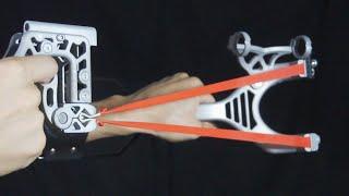 Modern slingshot with sight aiming system,separate mechanical releaser,super precise for beginners.