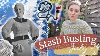 I can't believe I knit this much in a year! | Stashbusting July 2023