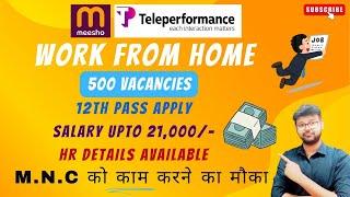 MEESHO TELEPERFORMANCE - WORK FROM HOME | 12TH PASS JOB | NO INVESTMENT WFH JOB #jobs #workfromhome