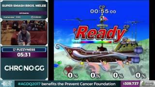 Super Smash Bros. Melee by fuzzyness in 37:42 - AGDQ 2017 - Part 55