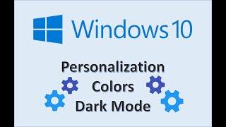 Windows 10 - Personalization - Colors