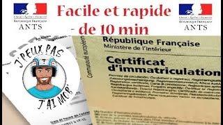 ANTS - Faire sa carte grise de Mobylette / Immatriculer une mobylette - Attention coût 2021 11euros