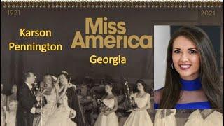 Miss America 1921-2021 - Contestant (Georgia - Karson Pennington) / State Ranking 18/51