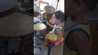 BABY ZILDJIAN PLAYING DRUMS 