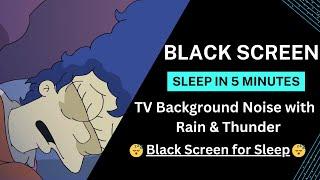 Black Screen | The Simpsons S35 | Rainstorm Deep Sleep | 7 Hours