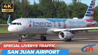 San Juan Airport Traffic- A321 Medals of Honors | B737 California One