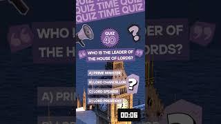 Bruno's UK Politics Quiz Question 40: Who is the leader of the House of Lords?