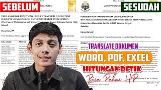 Super Cepat!! Cara Menerjemahkan File Pdf, Word, Excel Tanpa Aplikasi