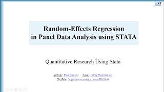 Random-Effects Regression in Panel Data Analysis using Stata