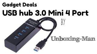 Gadget Deals (USB hub 3.0) Mini 4 Port USB hub by Unboxing-Man