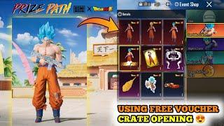 BGMI NEW DRAGON BALL PRIZE PATH EVENT CRATE OPENING FREE  USING FREE VOUCHERS#prizepathevent#bgmi