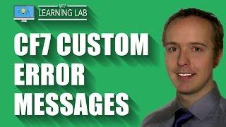 Contact Form 7 Validation With Custom Error Messages | Contact Form 7 Tutorials Part 8