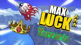 Terraria MAX LUCK with bosses!