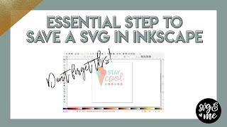 Essential Step to Save SVGs Correctly in Inkscape!