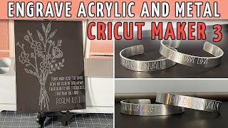 How to Engrave Acrylic and Metal with the Cricut Maker 3 Engraving Tool | Cricut Maker Series