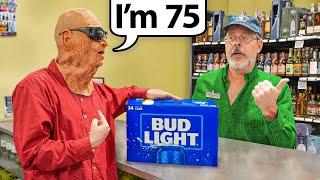 Buying Beer With Old Man Disguise