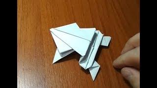 Как сделать прыгающую лягушку из бумаги. Оригами: лягушка.